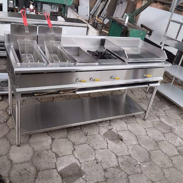 Fryer Hot plate with Working grill Dough Mixer Pizza Oven Fast foods 0