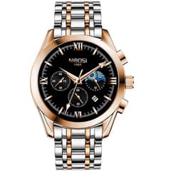 NIBOSI Sports Men Watches Luxury Waterproof Stainless Steel