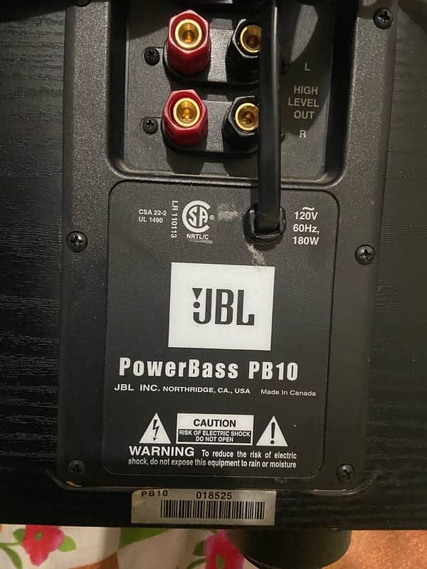 JBL powerbass pb10 subwoofer 4