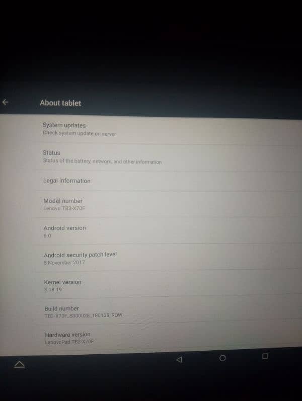 Lenovo TB3-x70F 10 By 10 condition 4