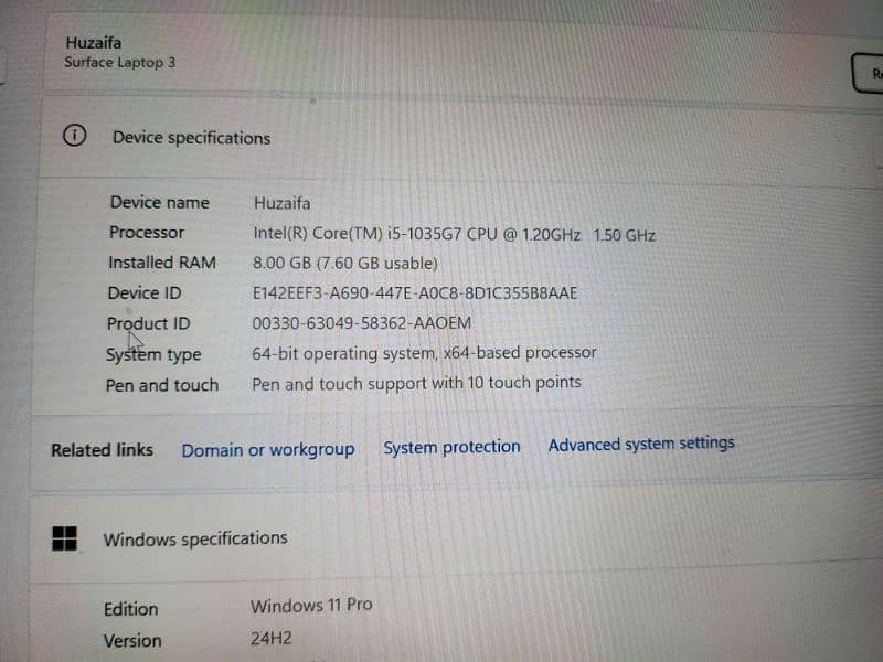 Microsoft Surface Laptop 3 8