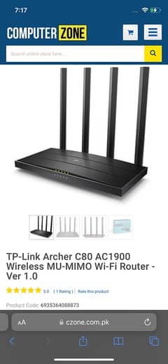 Tp Link archer C80 1 Month used only