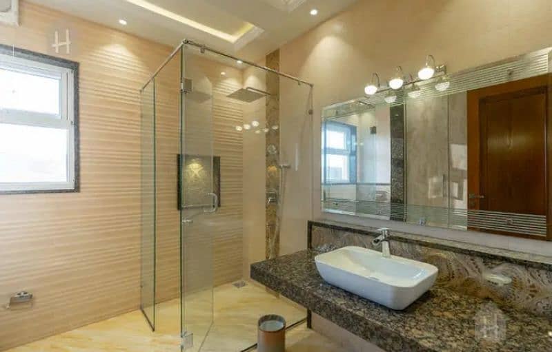 12mm glass partition shower cabin terrace gril stair 8mm glass work 14