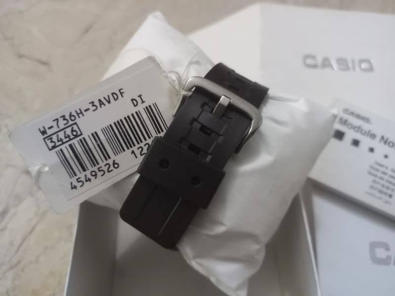 Casio W-736H-3AV Rubber Strap Watch Vibration Alert & Alarm Dual Time 6