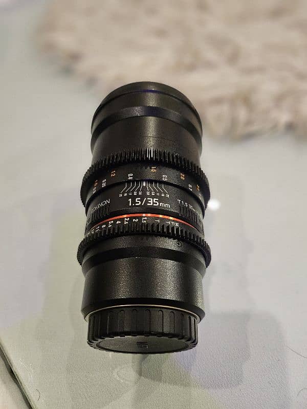 Cinema cine prime lens by Rokinon 35mm 1.5 & 12mm 2.2 1