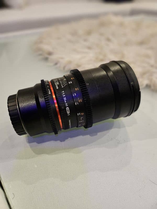 Cinema cine prime lens by Rokinon 35mm 1.5 & 12mm 2.2 2