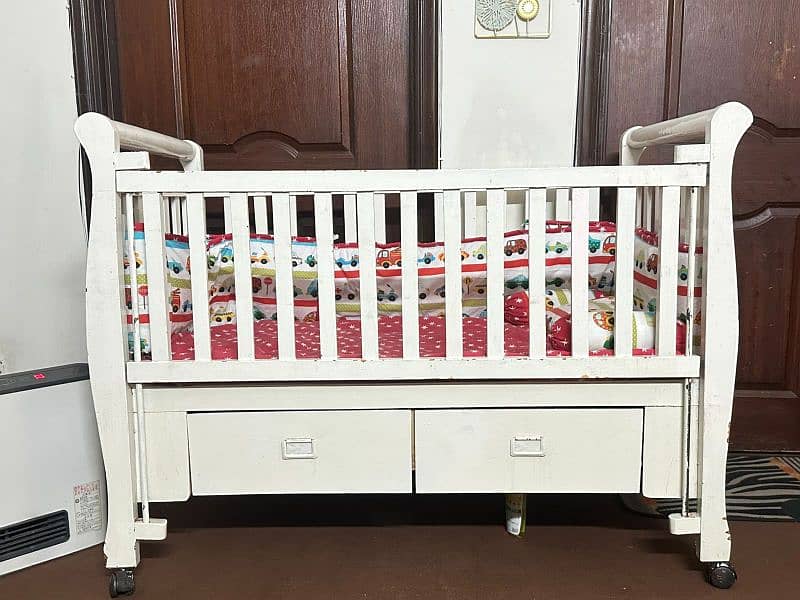 Wooden Baby Cot With Bedding Sets, Kids Furniture For Sale 2