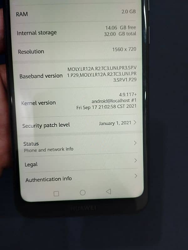 Huawei y6 prime 2019 2gb ram 32gb rom 8