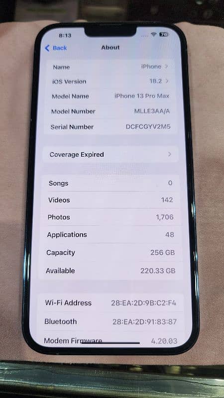 Iphone 13pro max 256gb PTA 4