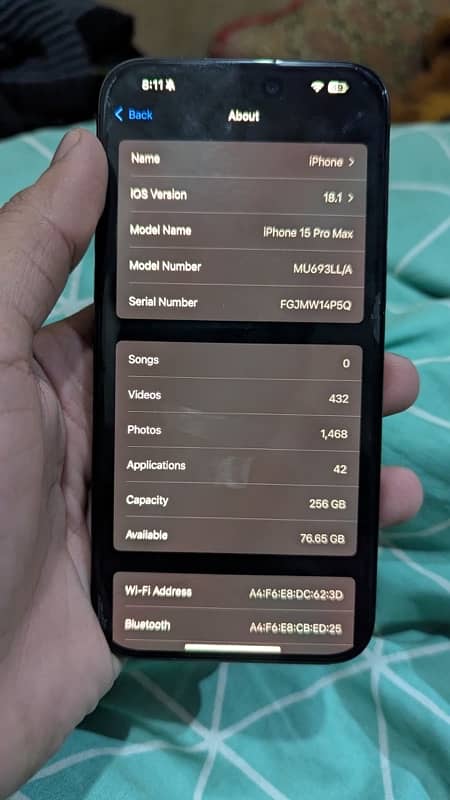 IPhone 15 pro max JV 256gb 1