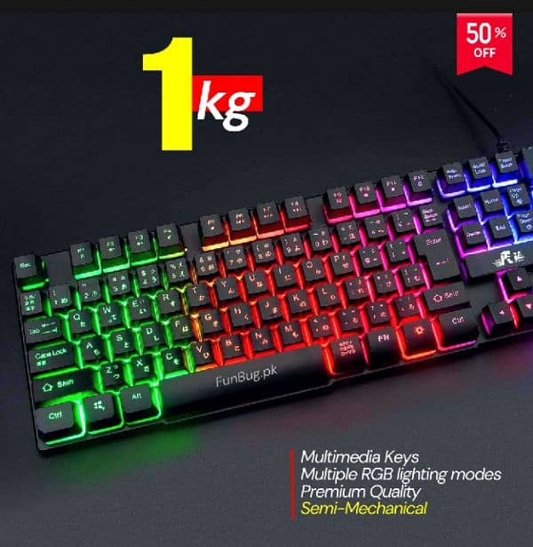 (METAL BODY) Pro Mechanical Keyboard and RGB backlight 2