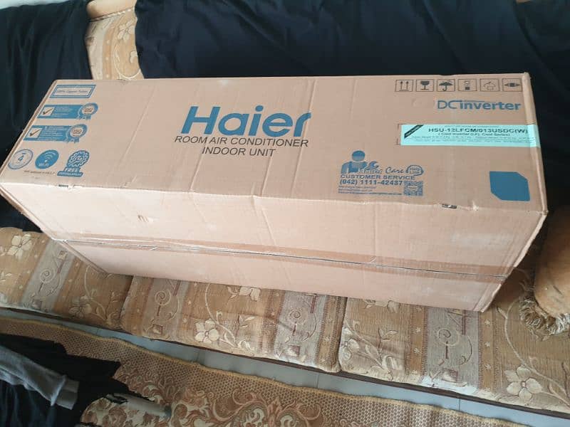 pack dc inverter haier ac not open and single day used 2