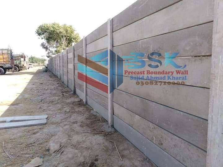 Precast boundary wall 8