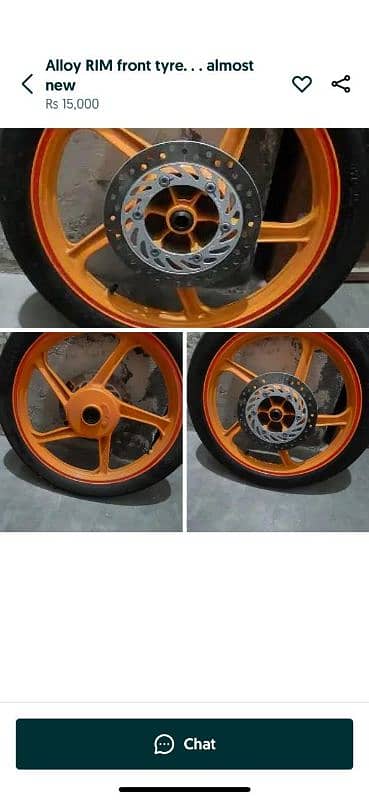 alloy rim front cb 150 0