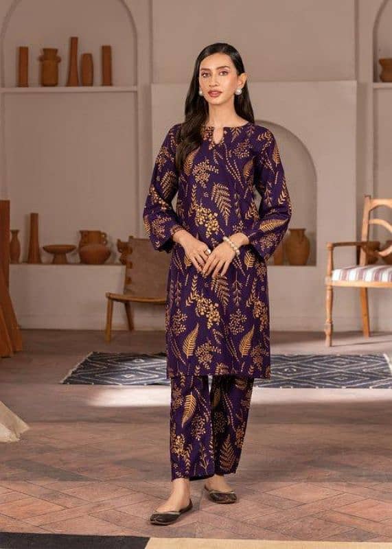 Arabic Linen Women Stitched Suit 1