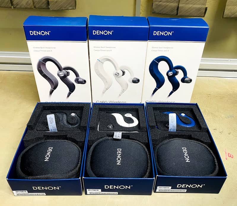 DENON AH-C160 Wireless Headphones (Blue, Black, White) 3