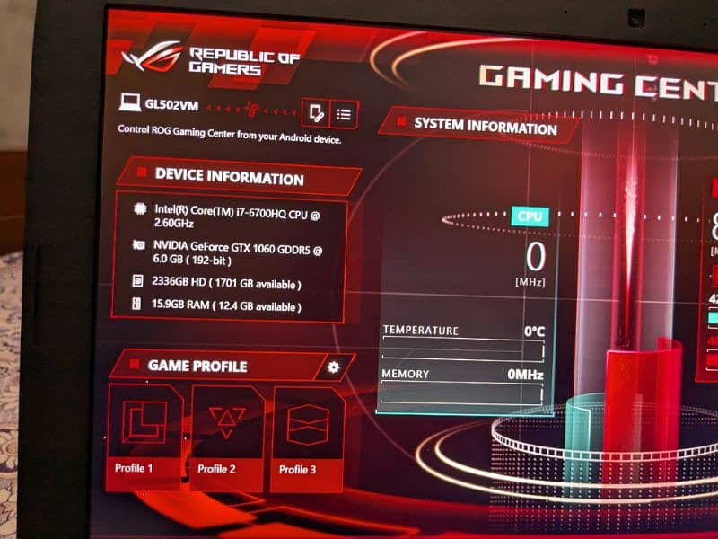 Asus Rog gl502vm i7 6th gen HQ processor laptop 5