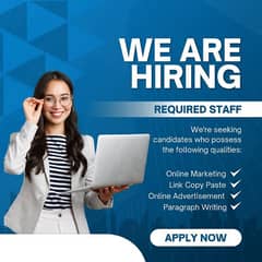 Online Jobs/ full time/part time/ simple typing job/for boys and girls