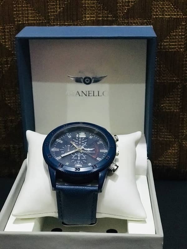 Gianello Chronograph Suede Watch 1