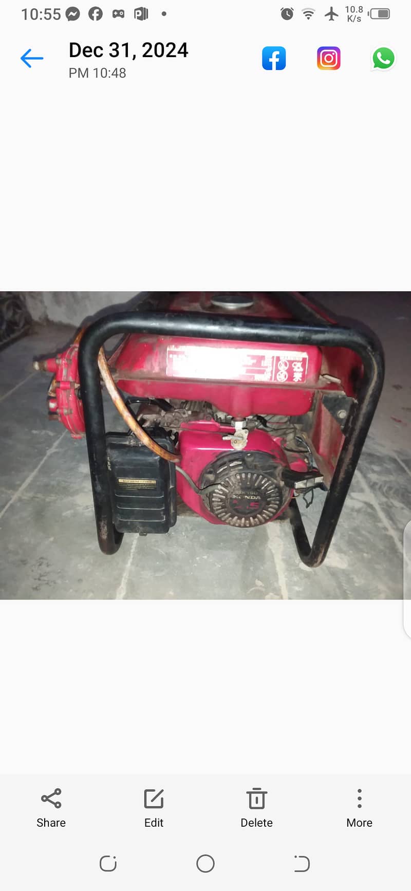 Home used generator for sale 2.5Kva. 03152483041 2