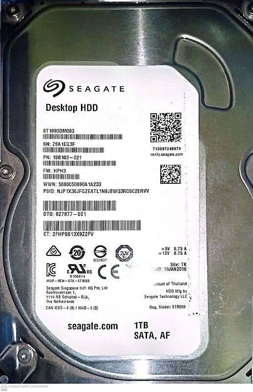 Seagate HDD hard Drive with 100% Health 0