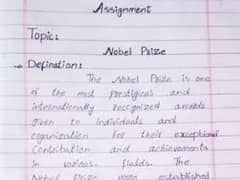 handwriting assignment work