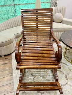 wooden rocking chair