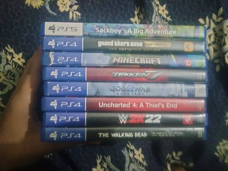 Used PS4 and Ps5 Games For sale , GTA, Tekken, Minecraft, uncharted 0