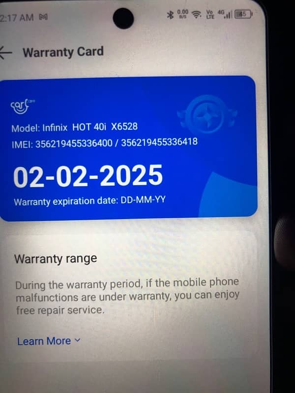 infinix hot 40i [16/256] ỉn warranty 7