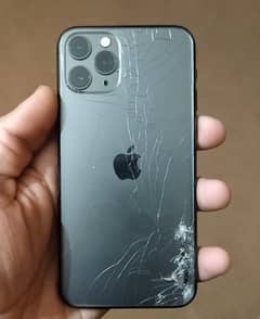 iphone 11 pro non pta back crack with box