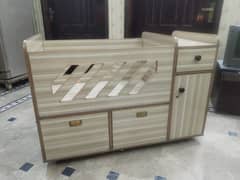 New condition baby cot with mattress