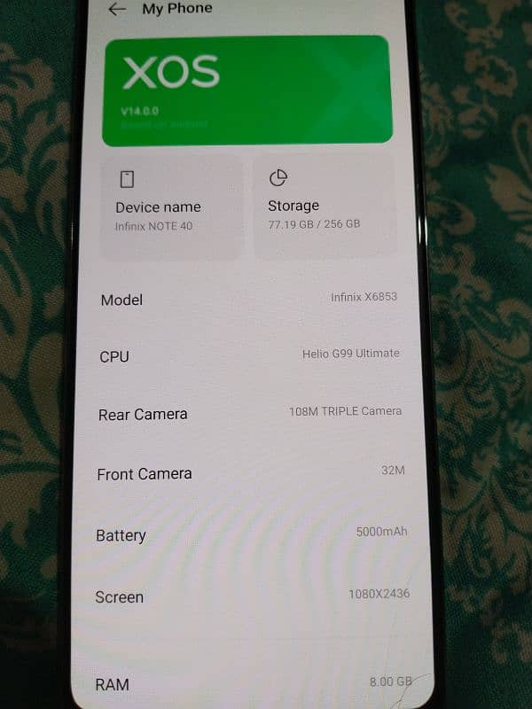 Infinix Note 40 for urgent sale 5