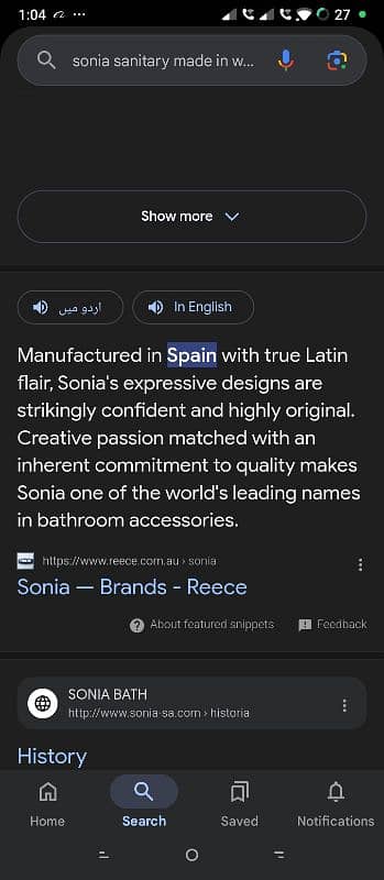 Sonia Spanish brand taps available for sale 0