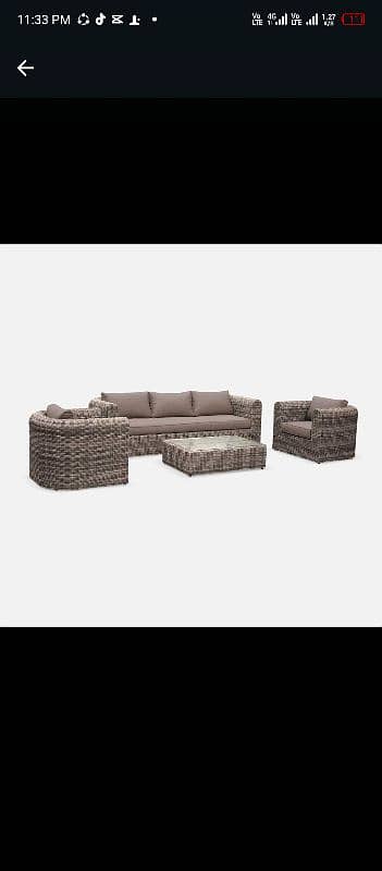 Outdoor patio Rattan sofa set 7