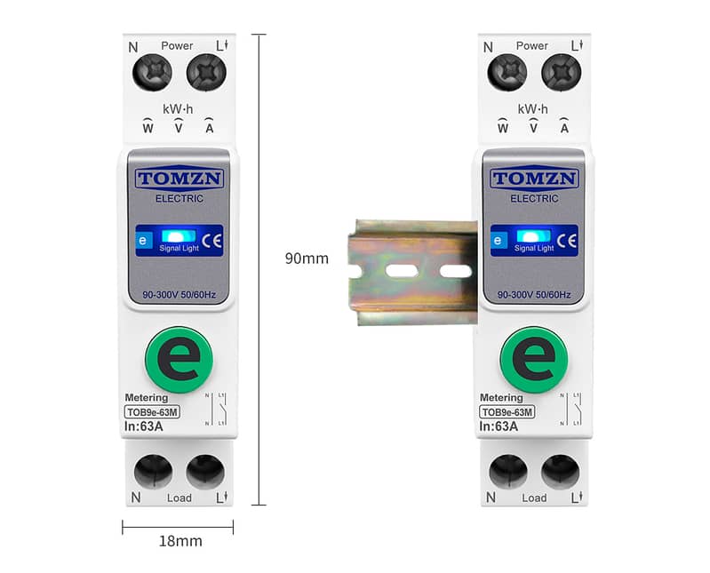 Tomzn 63A Ewelink WIFI Smart KWH Metering Circuit Breaker 1