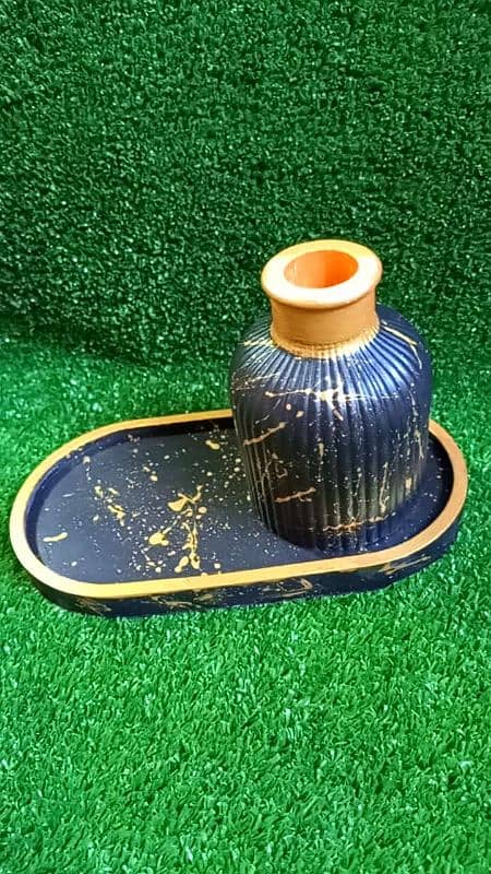 beautiful Vase and tray /home decor/aesthetic decor/handmade items 9