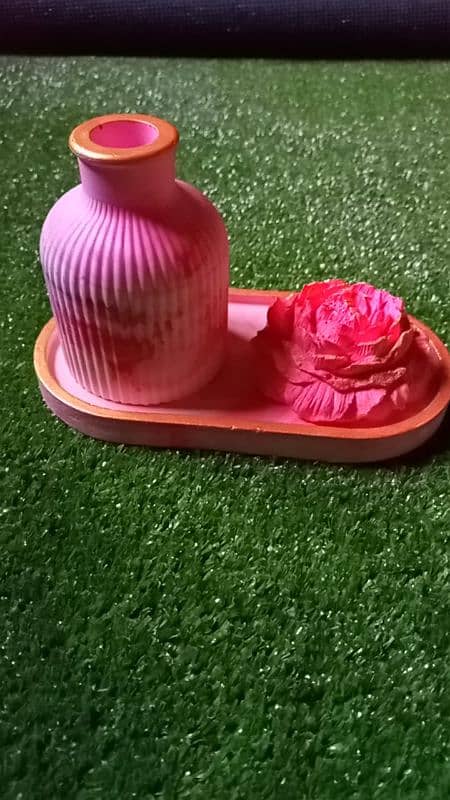 beautiful Vase and tray /home decor/aesthetic decor/handmade items 10