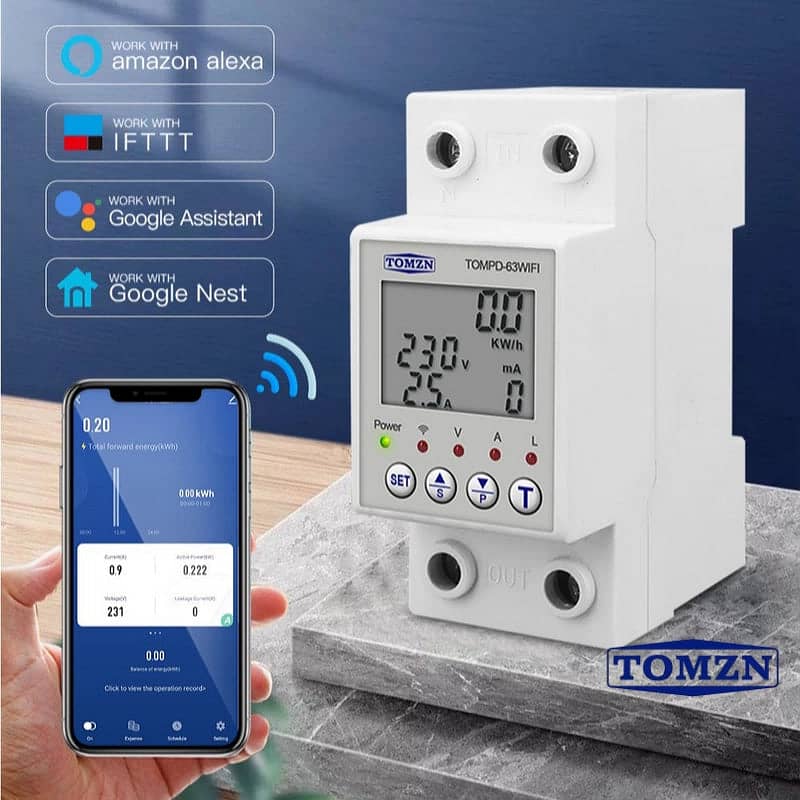 Tomzn TOMPD 63 WIFI Protector with voltage current and leakage protec 2