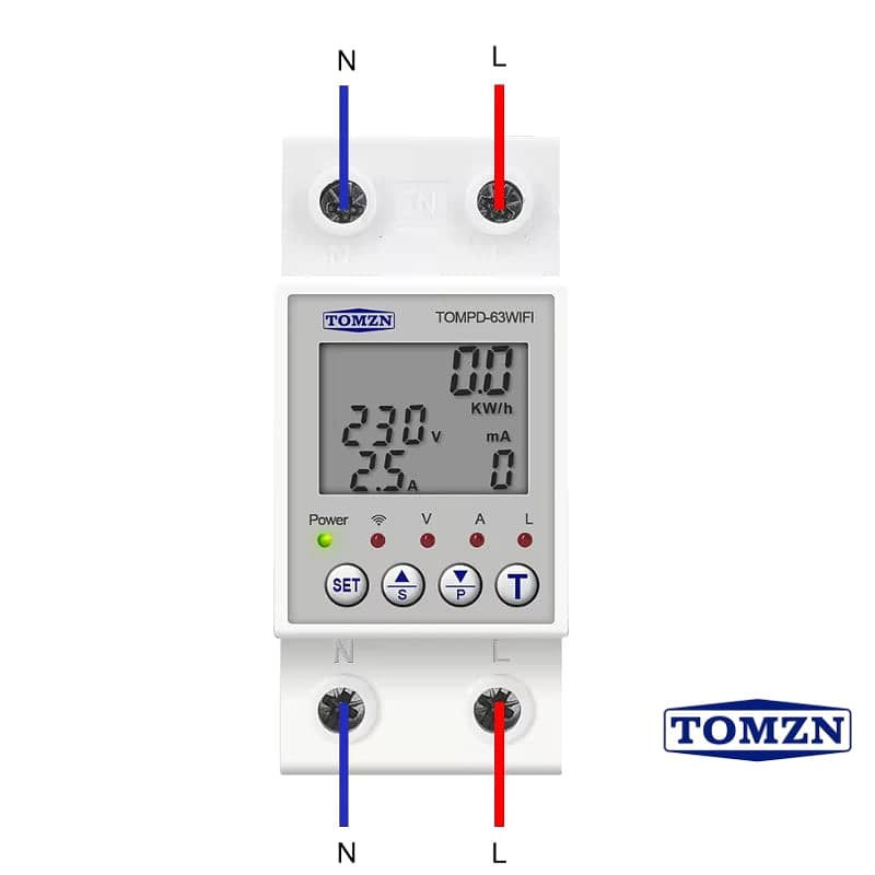 Tomzn TOMPD 63 WIFI Protector with voltage current and leakage protec 5