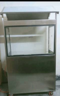 steel counter with imported mirror