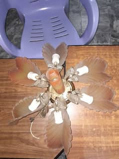 used orange chandelier