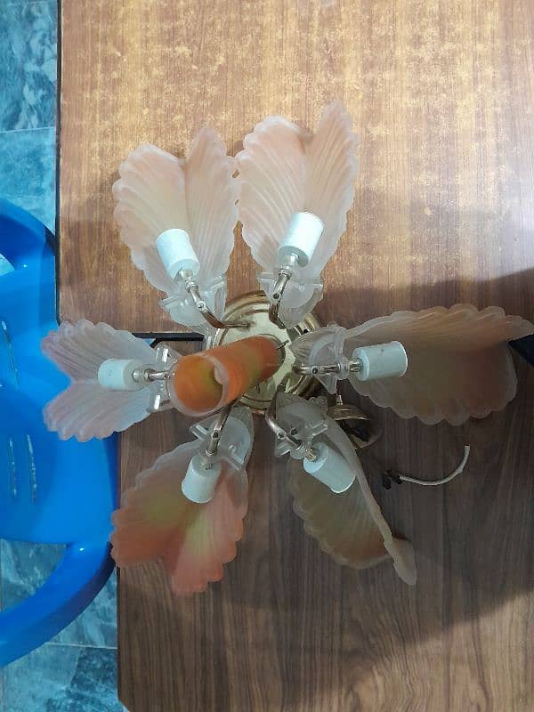 used orange chandelier 2