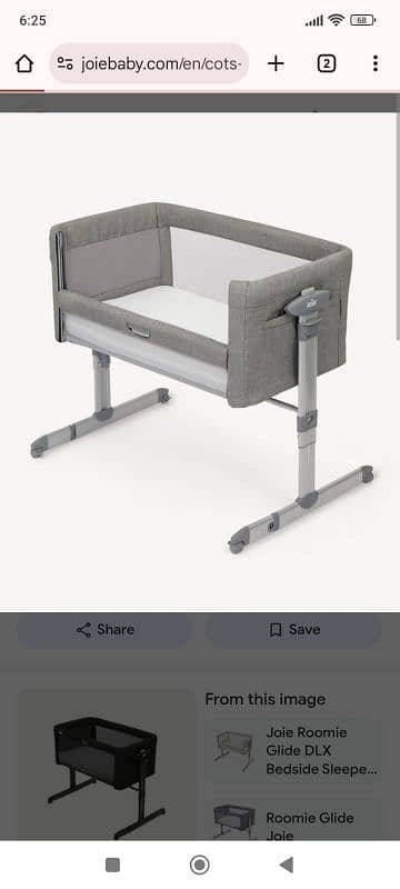 Gliding bedside crib 0