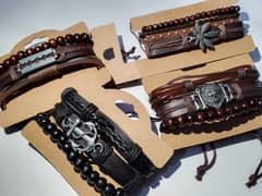 MEN'S LEATHER BRACELET - MEN'S JEWELRY - MEN'S