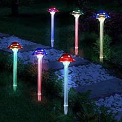 solar garden mashroom lights