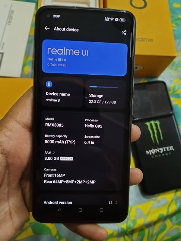 Realme 8 8-128 dual sim official Lush Condition Super AMOLED 5000mah 3