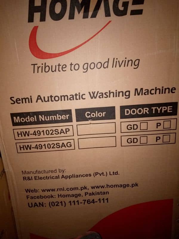 homage washing machine hw-49102 sag 1