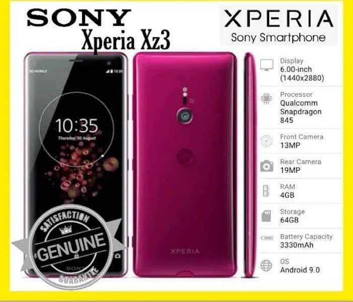 Sony Xperia XZ3 official pta approved 1