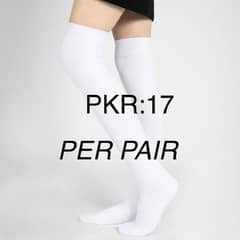 cotton white socks per pair Rs:17