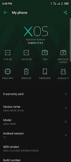 infnix note 10 pro 8gb ram 128gb rom